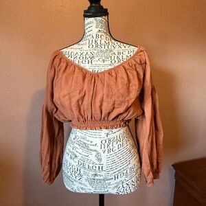 Universal Thread Terracotta Off-Shoulder Blouse